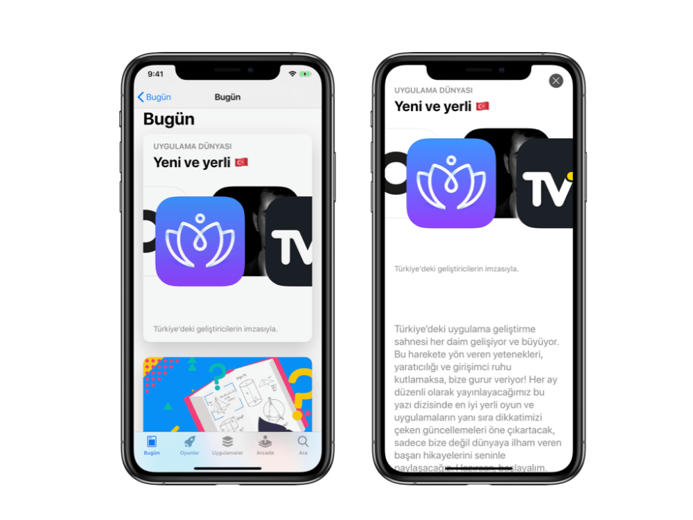 App Store Türkiye için Yeni ve Yerli  isminde özel bir bölüm yayına aldı