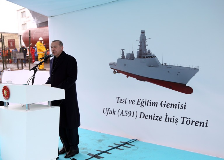 Türkiye’nin İlk Milli İstihbarat Gemisi “TCG Ufuk” Denize İndirildi