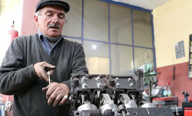 Yerli motor icat eden usta ile bakanlık görüştü!