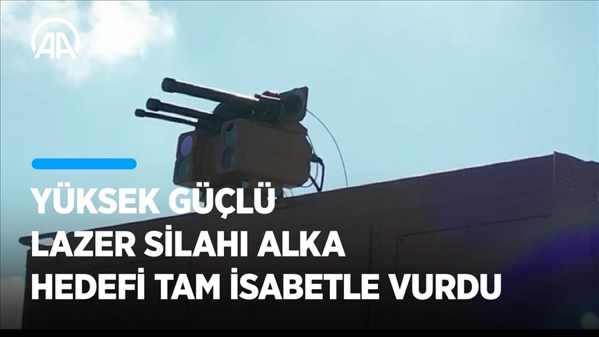 Yüksek güçlü lazer silahı ALKA hedefi tam isabetle vurdu