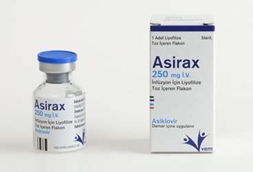 Vem İlaç Asirax 250 mg 1 Flakon - Vem İlaç ürünü