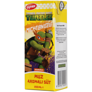 Aynes NINJA TURTLES MUZ AROMALI SÜT