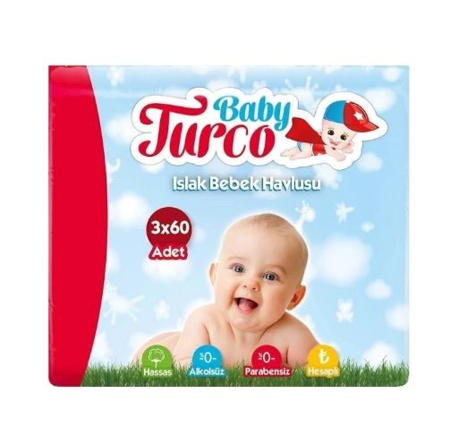Baby Turco Islak Havlu 60 Adet x 3 - 180 adet