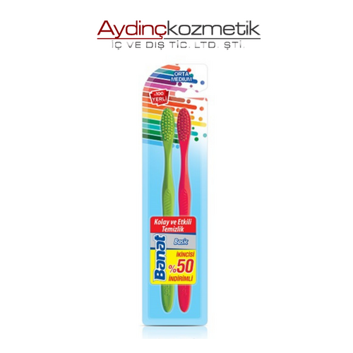 Banat Basic Diş Fırçası Medium 1+1 - Banat ürünü