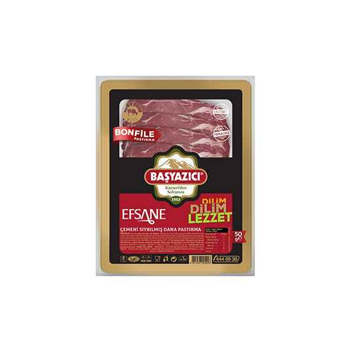 Başyazıcı Yağsız Çemensiz Dana Pastırma (50 g) - Başyazıcı ürünü