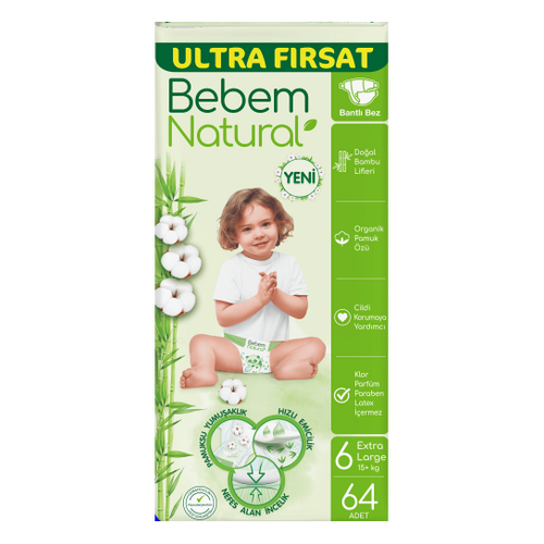 Bebem Natural Ultra Fırsat Extra Large 64 lü