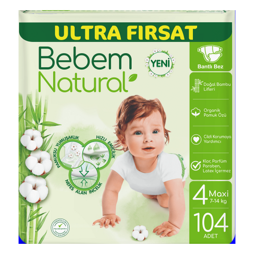 Bebem Natural Ultra Fırsat Maxi 104 lÜ - Bebem Natural ürünü
