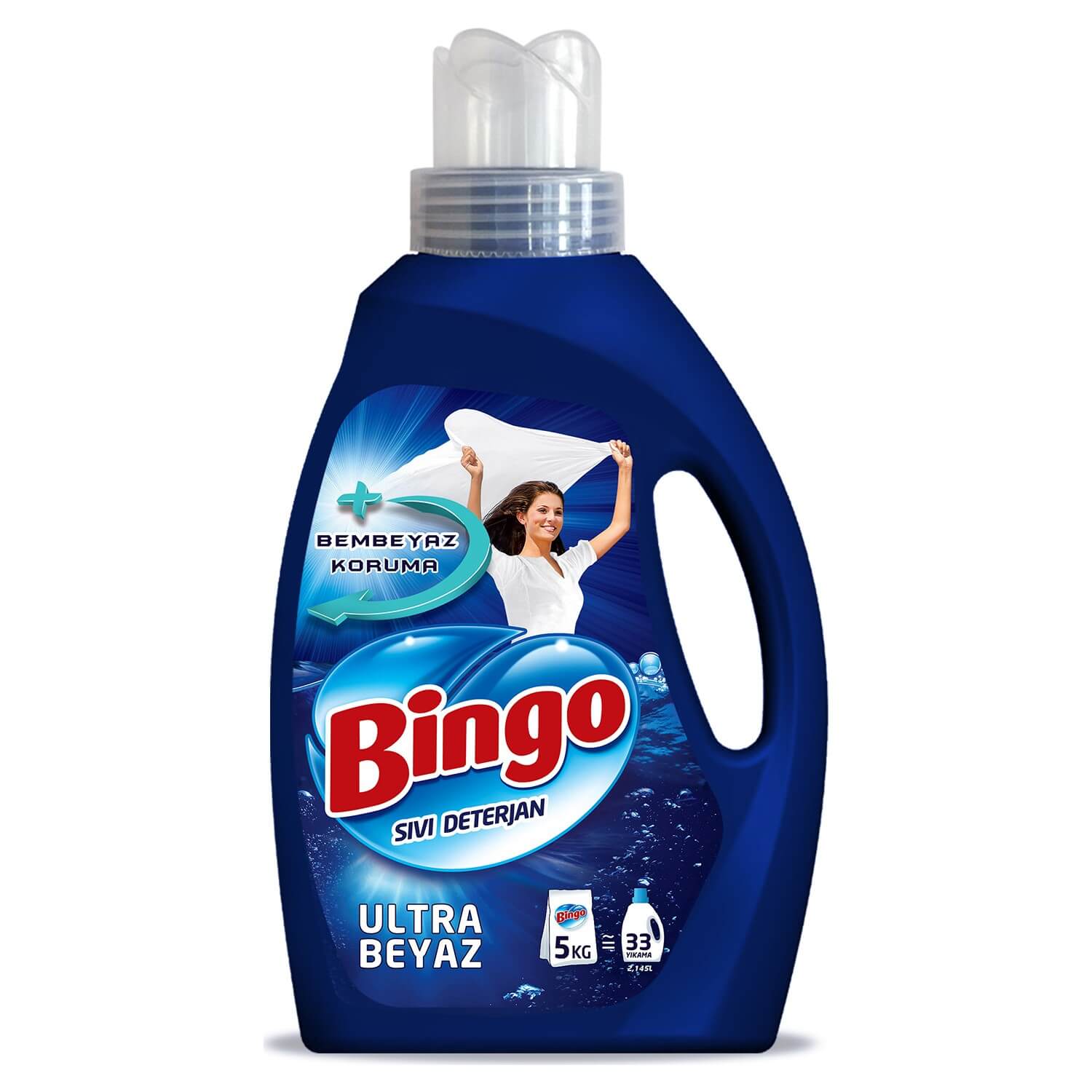 Bingo Beyaz Sıvı Çamaşır Deterjan 33 Yıkama 2145 Ml