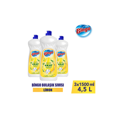 Bingo Bulaşık Deterjanı Limon Kokulu 1500 Ml - Bingo ürünü