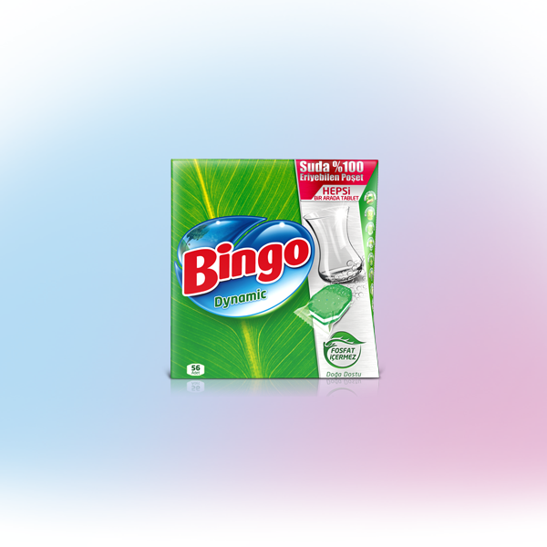 Bingo Dynamic Hepsi Bir Arada 56'li Bulaşık Makinesi Tableti