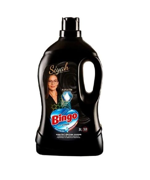Bingo Sıvı Bakım Çamaşır Deterjanı Siyah 3 Lt