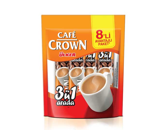 Ülker Café Crown 8'li - 3'ü 1 Arada Sade