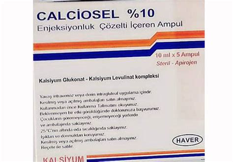 Haver İlaç Calciosel %10 10 ml 5 Ampül