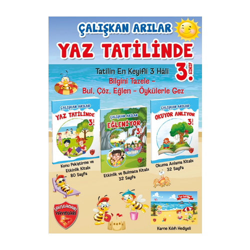 Çalışkan Arı Yayınları 3. Sınıf Yaz Tatil Seti + Karne Kılıfı - Çalışkan Arı Yayınları ürünü