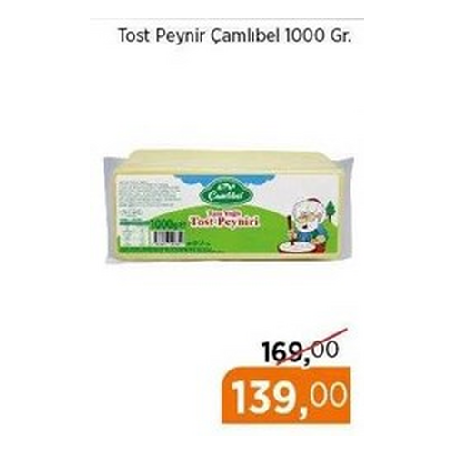 Çamlıbel Tost Peyniri 1000 G - Çamlıbel ürünü