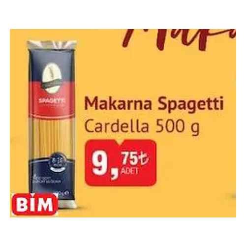Cardella Spagetti Makarna 500g - Cardella ürünü