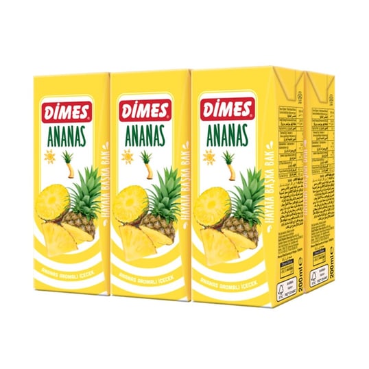 Dimes Ananas Meyve Su 6'lı 200 Ml