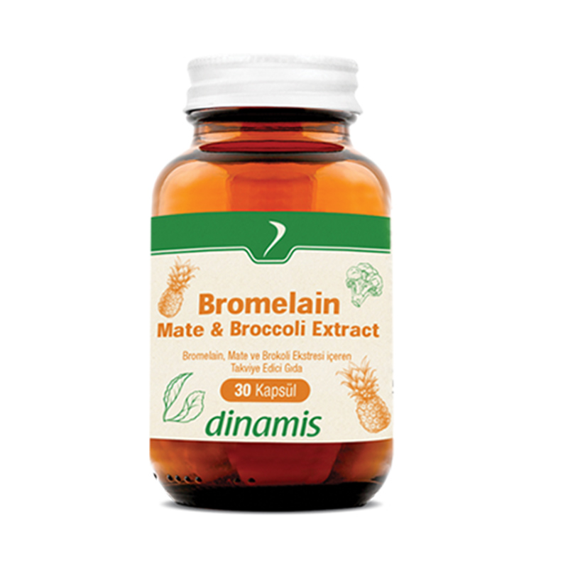 Dinamis Bromelain Mate- Broccoli Extract Takviye Edici Gıda 30 Kapsül