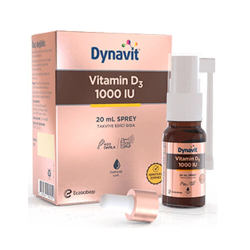 Eczacıbaşı Dynavit Vitamin D3 1000 IU Takviye Edici Gıda Sprey 20 ml GK