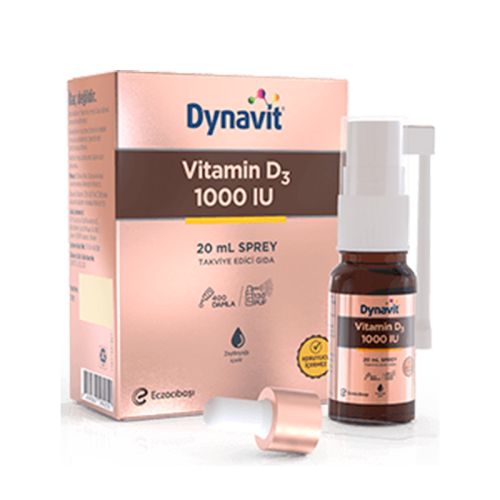 Eczacıbaşı Dynavit Vitamin D3 1000 IU Takviye Edici Gıda Sprey 20 ml (Promosyon Ürünü)