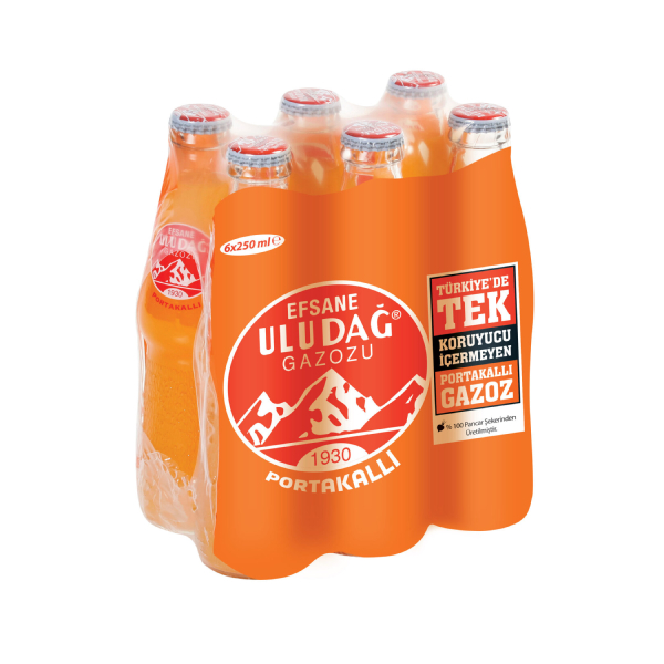 Efsane Uludağ Gazozu Portakallı 6x250 ml Çoklu Paket