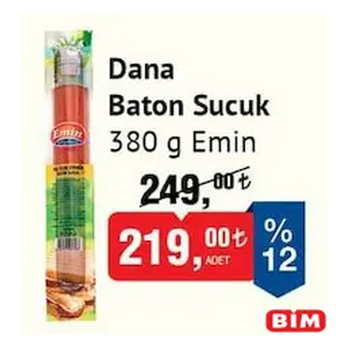 Emin Dana Baton Sucuk 380g - Emin ürünü