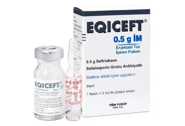 Tüm Ekip İlaç Eqiceft 500 mg IM 1 Flakon