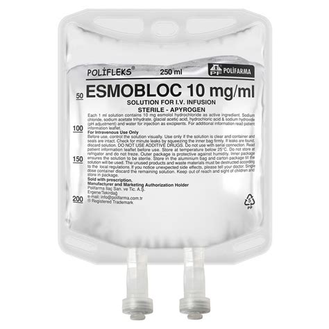 Polifarma İlaç Esmobloc 10 mg/ml 250 ml - Polifarma İlaç ürünü