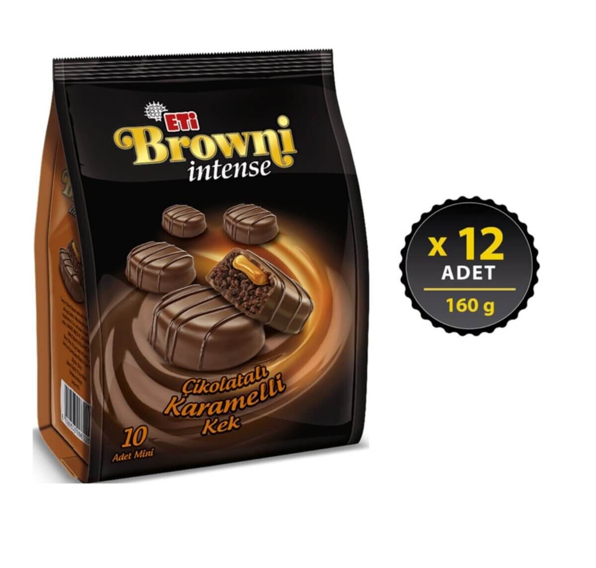 Eti Browni İntense Karamelli Kek 160 gr x 12 Adet