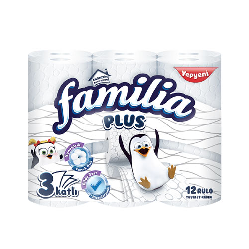 Familia Plus 3 Katlı Tuvalet Kağıdı (12'li)