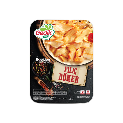 Gedik Tabaklı Pişmiş Yaprak Piliç Döner (200 g)