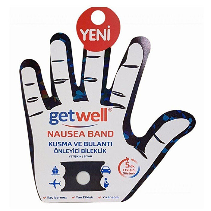 Getwell Mide Bulantı Bilekliği Siyah- GW1001 1 Adet - Getwell ürünü
