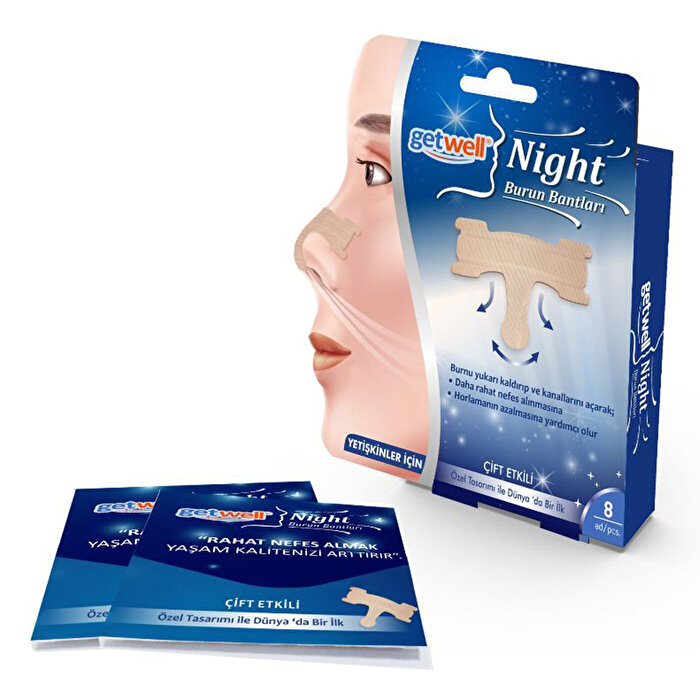 Getwell Night Burun Bandı 8 Adet - Getwell ürünü