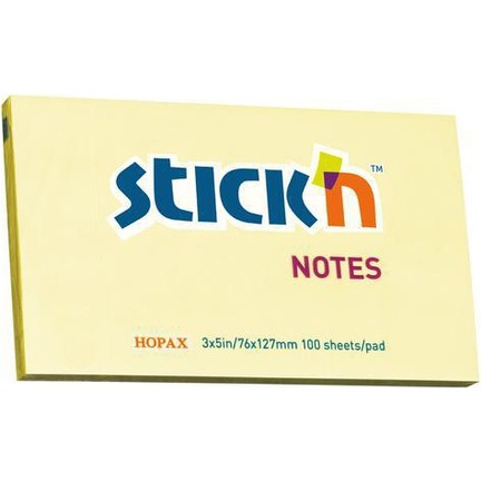 Gıpta 21009 Stick'n Yapışkanlı Not Kağıdı Pastel Sarı 76x127 100 YP