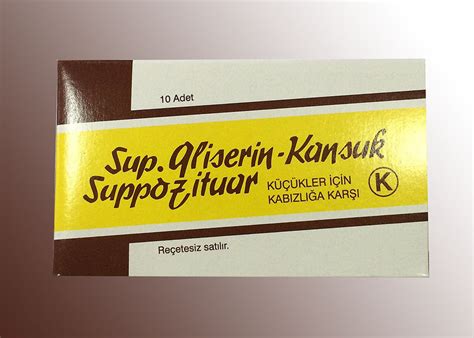 Kansuk İlaç Gliserin Fitil 1400 mg 10 Adet - Kansuk İlaç ürünü