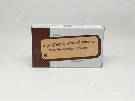 Kansuk İlaç Gliserin Fitil 3300 mg 6 Adet - Kansuk İlaç ürünü