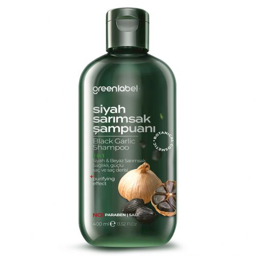 Greenlabel 2 in 1 Beyaz ve Siyah Sarımsak Şampuanı 400 ml