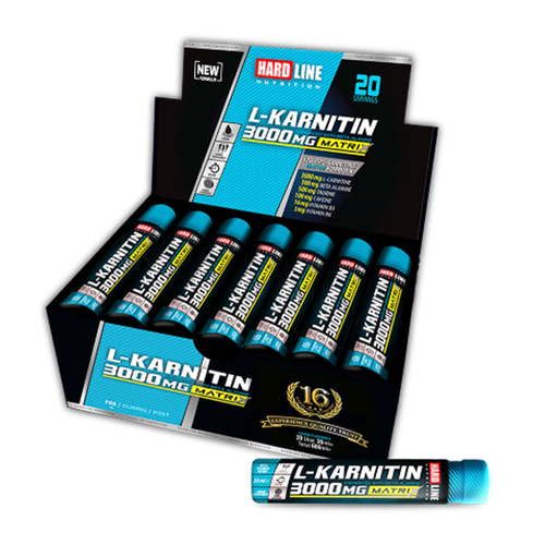Hardline L-Karnitin Matrix Şeftali 3000 mg 20 Ampül