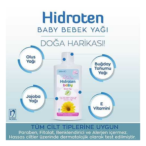 Hidroten Bebek Yağı 200 ml - Hidroten ürünü