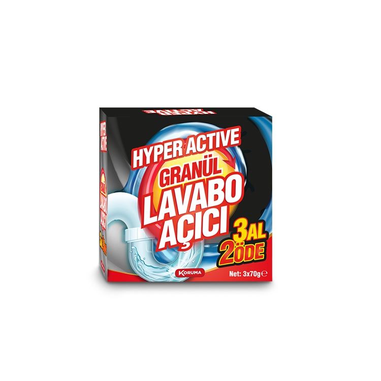 Hyper Hypo Hyper Active Granül Lavabo Açıcı 3 x 70 Gr
