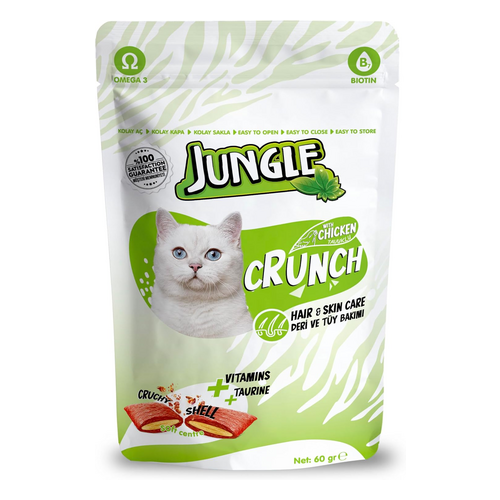 Jungle Crunch Kedi Ödül ( Deri ve Tüy Bakımı ) 60 g