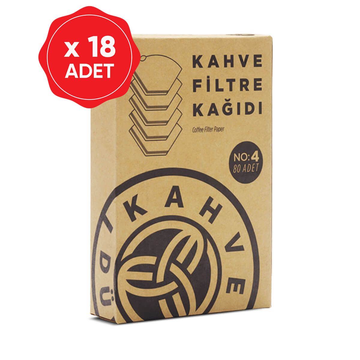 Kahve Dünyası Kahve Filtre Kağıdı 80 Adet x 18 Adet