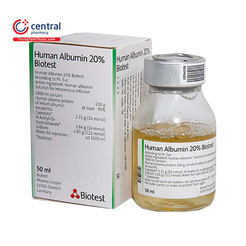 Kansuk İlaç Biotest Human Albumin FH %20 100 ML IV Flakon - Kansuk İlaç ürünü
