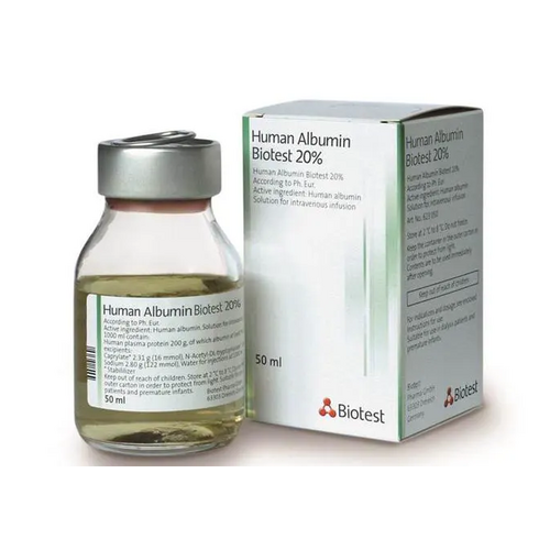 Kansuk İlaç Biotest Human Albumin FH %20 50 ML IV Flakon - Kansuk İlaç ürünü
