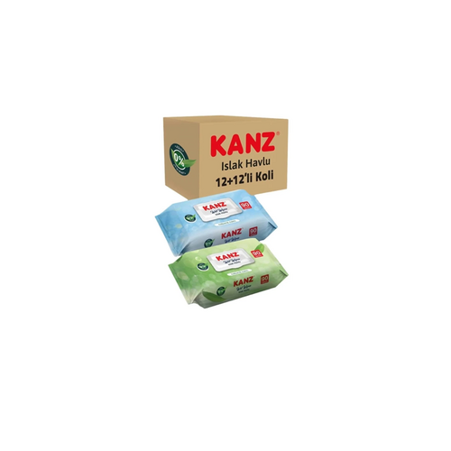 Kanz Islak Havlu 90'lı Mavi/yeşil Naturel Care - Kanz ürünü