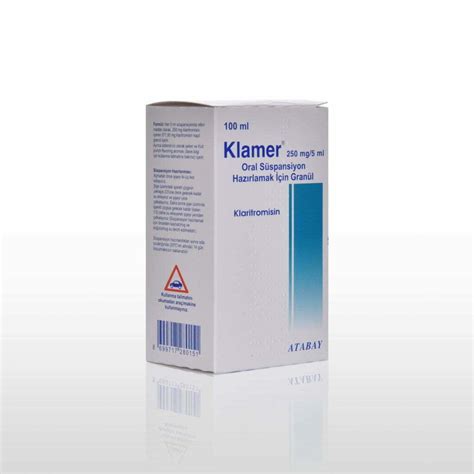 Atabay İlaç Klamer Şurup 250 mg 50 ml