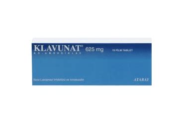 Atabay İlaç Klavunat 625 mg 15 Tablet