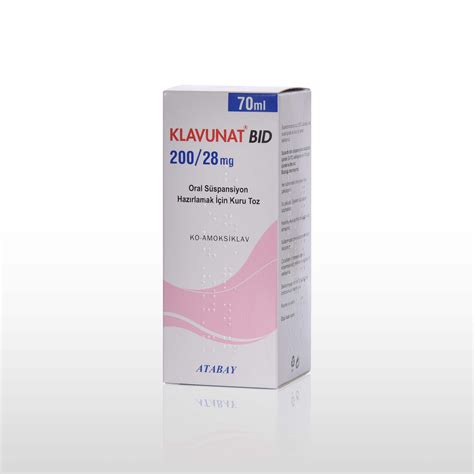 Atabay İlaç Klavunat Bid 200/28 mg Şurup 70 ml