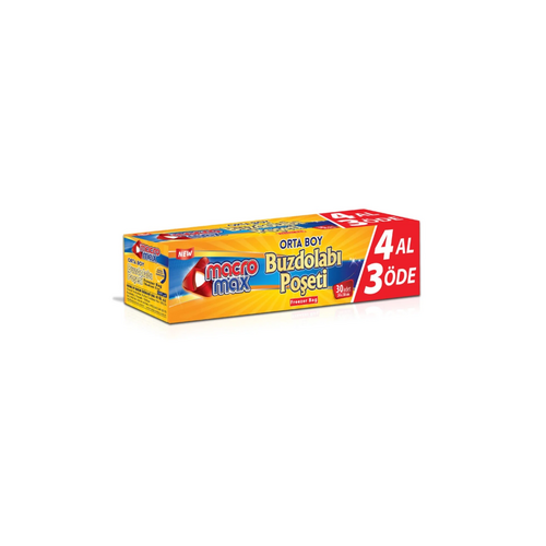 Macromax Buzdolabı Poşeti Orta Boy 4 Al 3 Öde 2li paket - Macromax ürünü