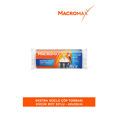 MACROMAX Ekstra Güçlü Çöp Torbası Küçük Boy 50 Adet - Macromax ürünü